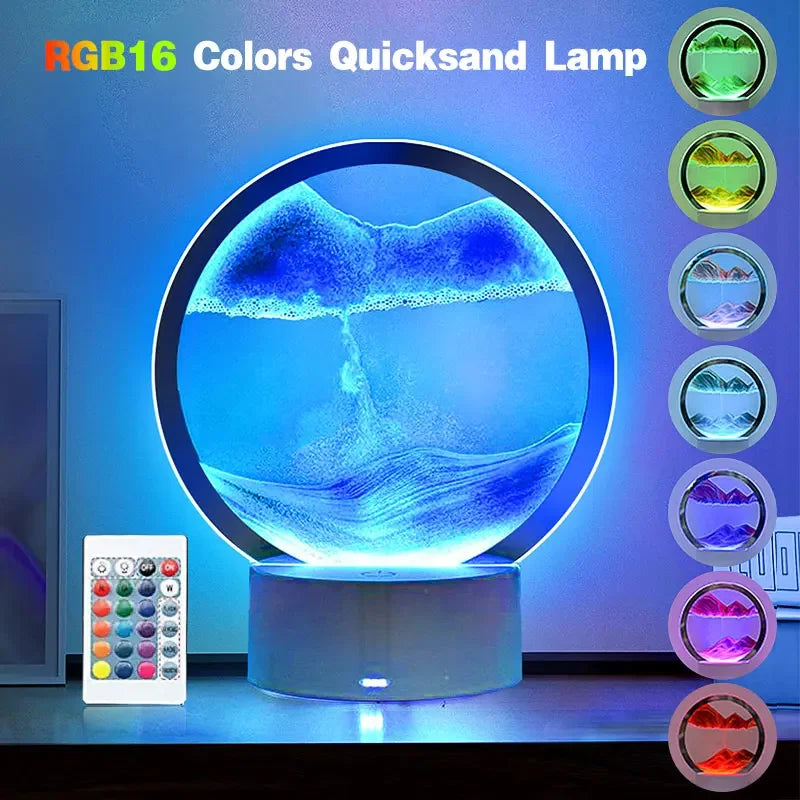 LED Sandscape Lamp 3D Moving Sand Art