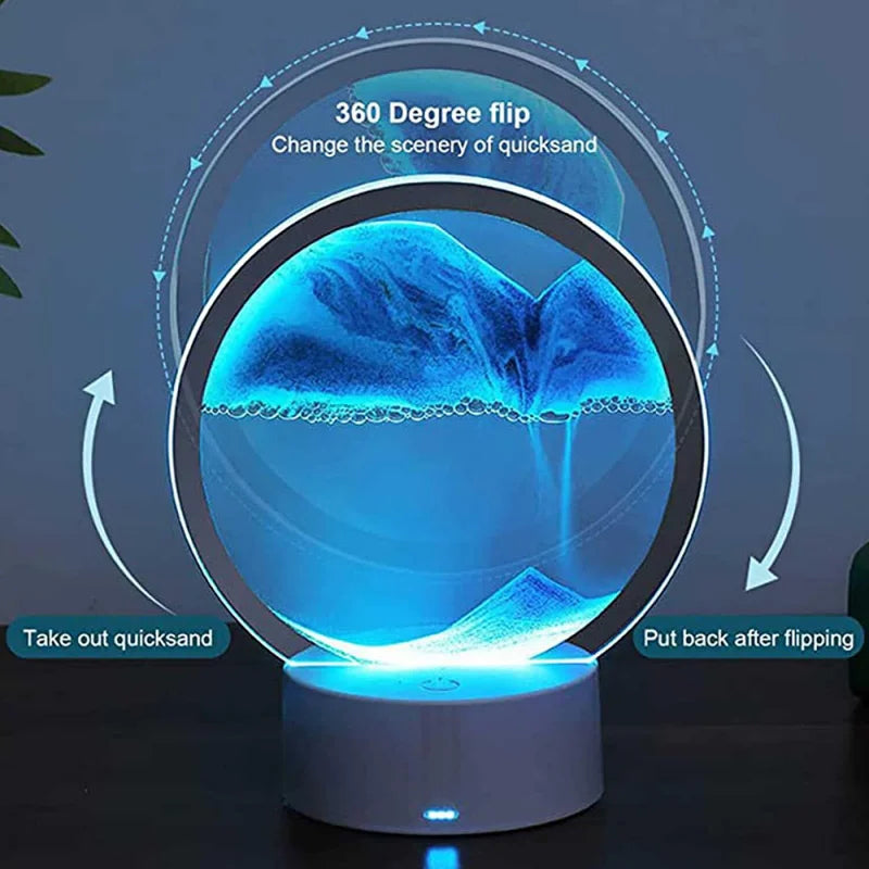 LED Sandscape Lamp 3D Moving Sand Art