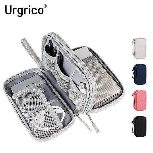 Multi Layer Data Cable Storage Bag Waterproof Portable Carry Case